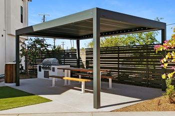 Bbq station with al fresco eating area